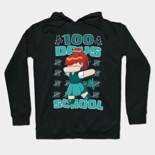 100 days of school featuring a dabbing Football #2 Hoodie